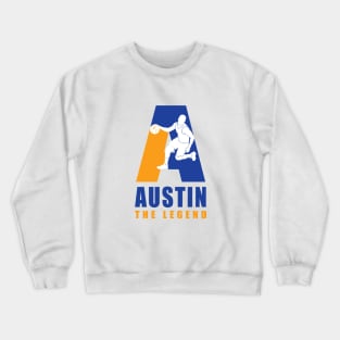 Austin Custom Player Basketball Your Name The Legend Crewneck Sweatshirt